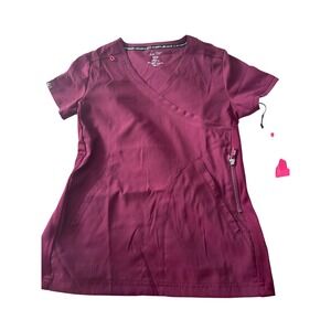Koi lite New free‎ ship cranberry scrub top size xxs moisture wicking